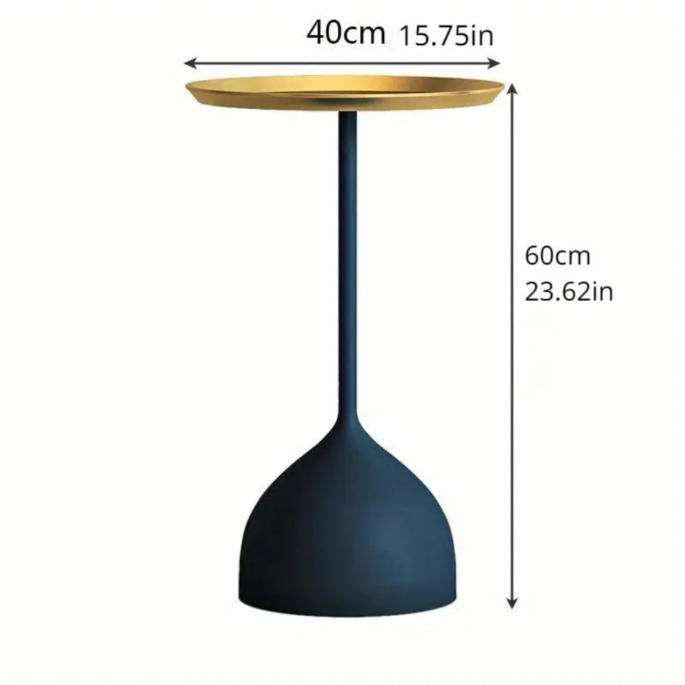 Table de Chevet Bleu et Or Beau Chevet