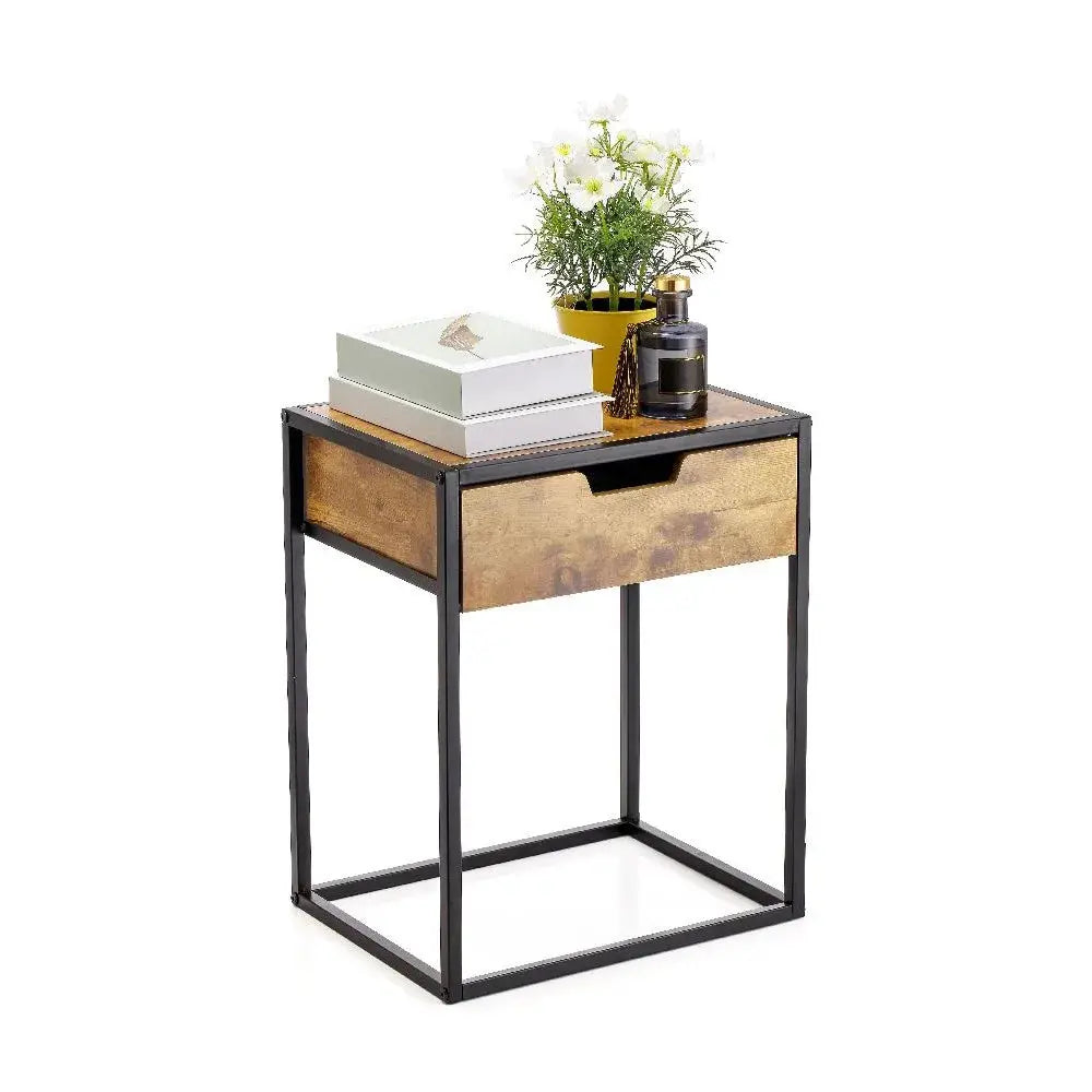 Table de Chevet Bois Metal