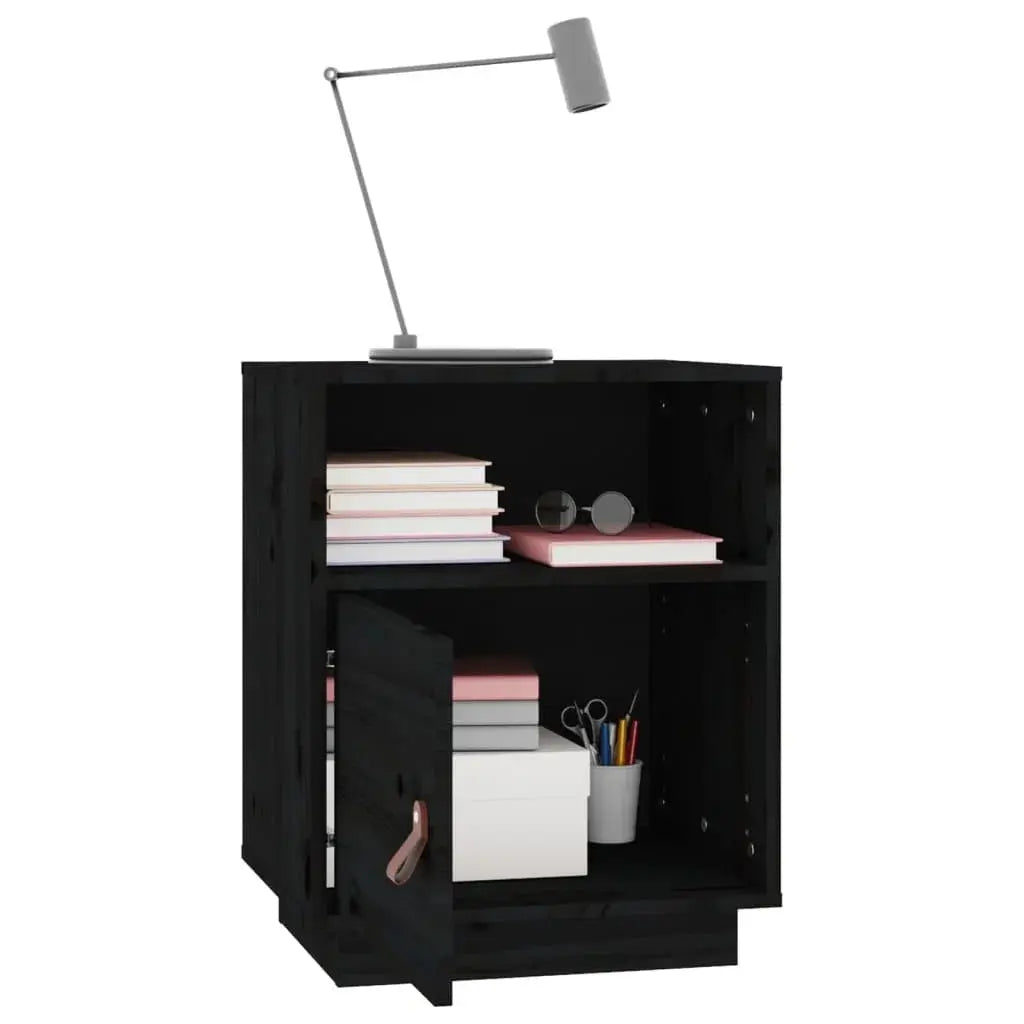 Table de Chevet Noir Lot de 2