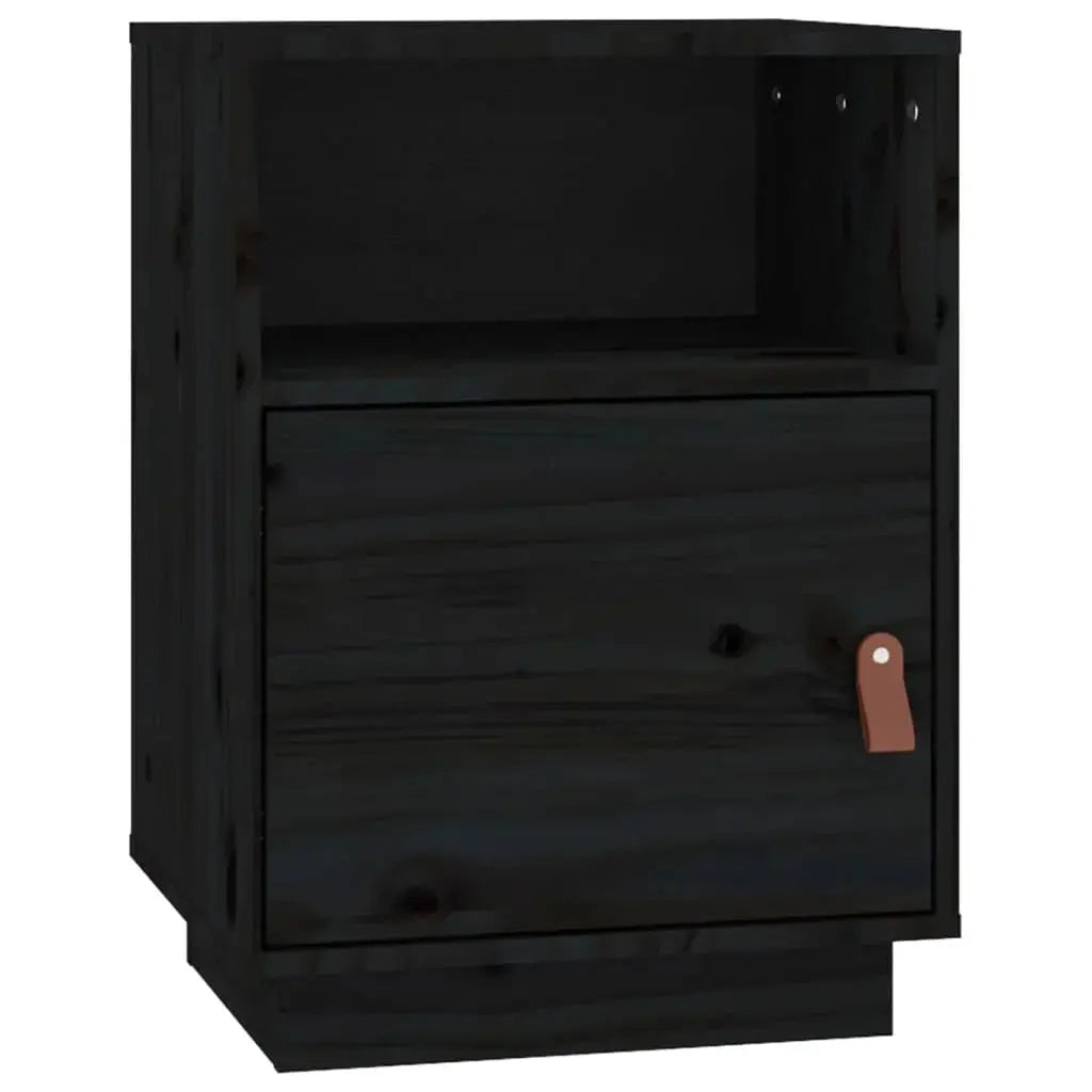 Table de Chevet Noir Lot de 2