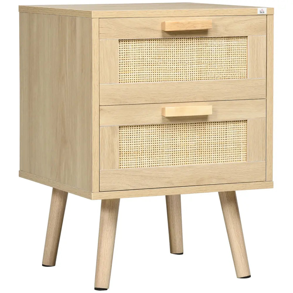 Table de Chevet Rotin Vintage Beau Chevet