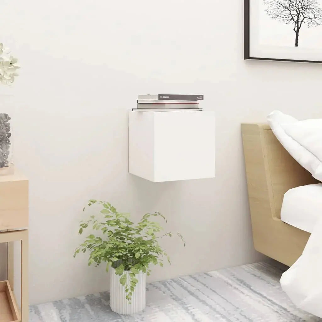 Table de Chevet Suspendue Blanche