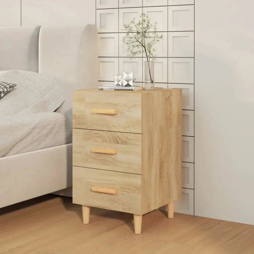 Table de Chevet en Bois Clair