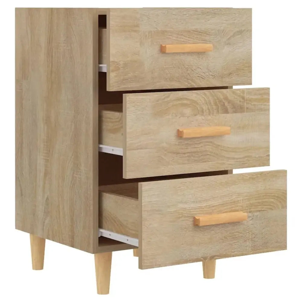 Table de Chevet en Bois Clair