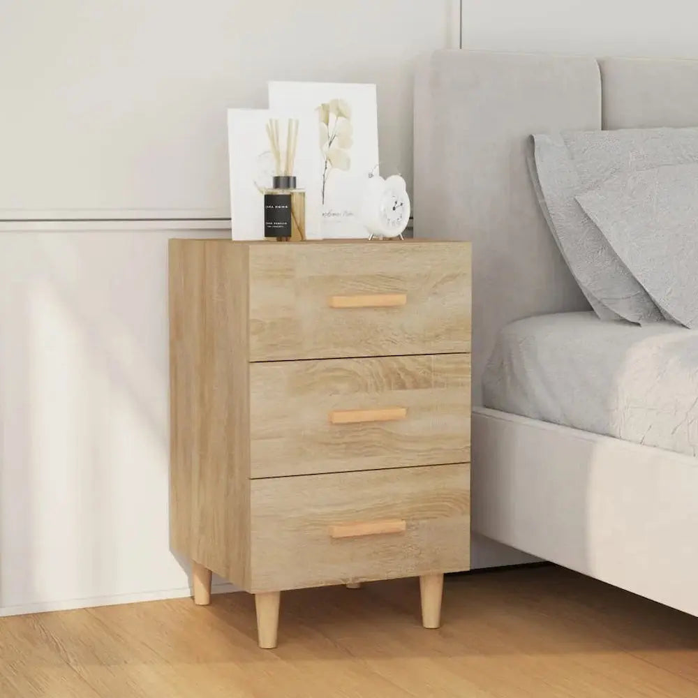 Table de Chevet en Bois Clair