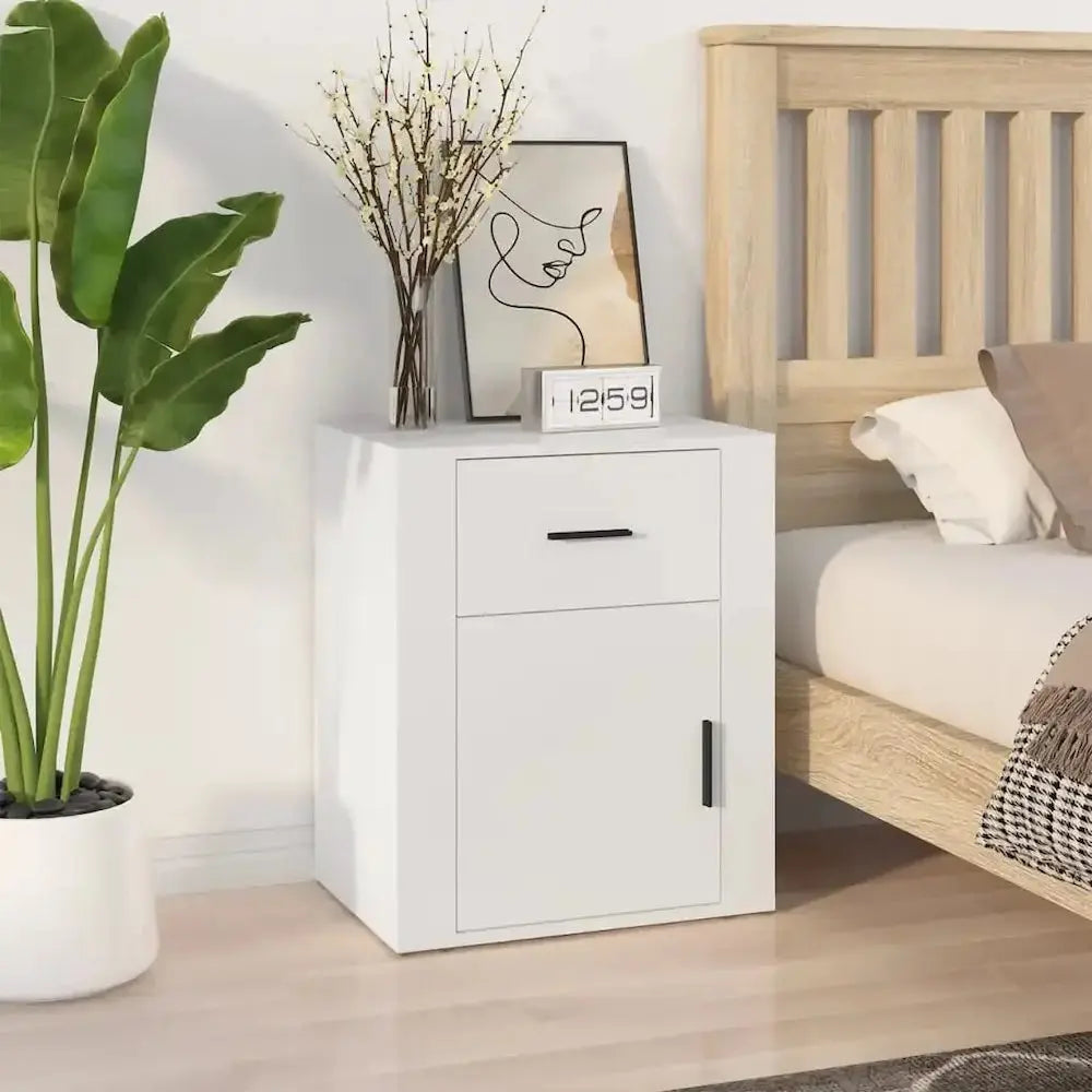 Table de Nuit Blanc Beau Chevet