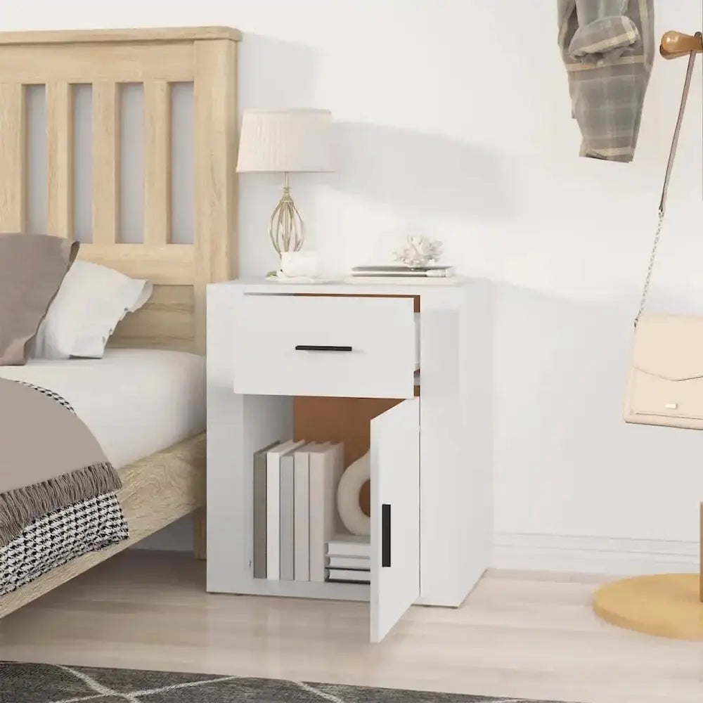 Table de Nuit Blanc Beau Chevet