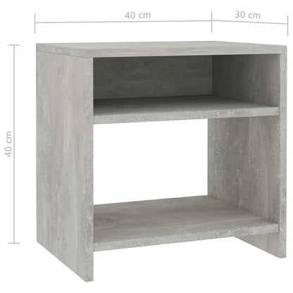 Lot de 2 Table de Chevet Gris Beau Chevet