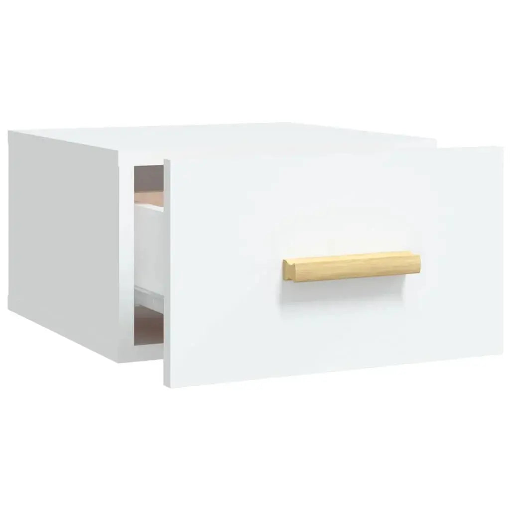 Table de Nuit Blanc et Bois