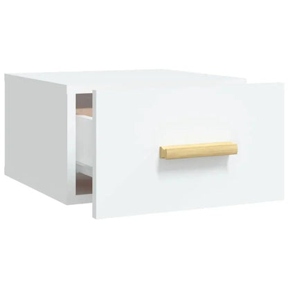 Table de Nuit Blanc et Bois
