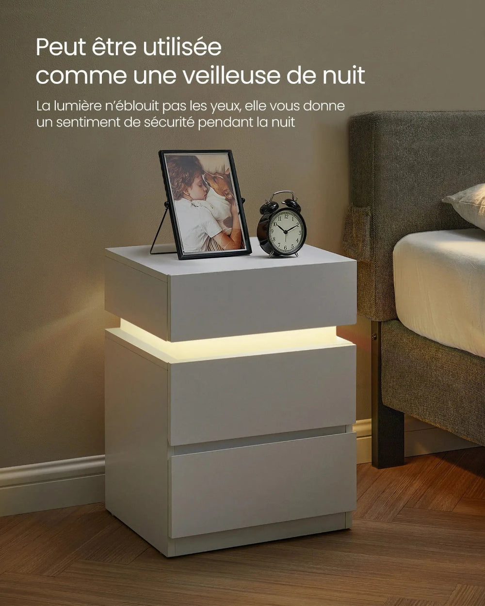 Table de Nuit Led Beau Chevet