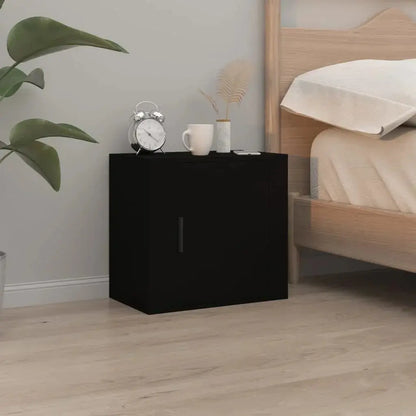 Table de Nuit Noir et Bois Beau Chevet